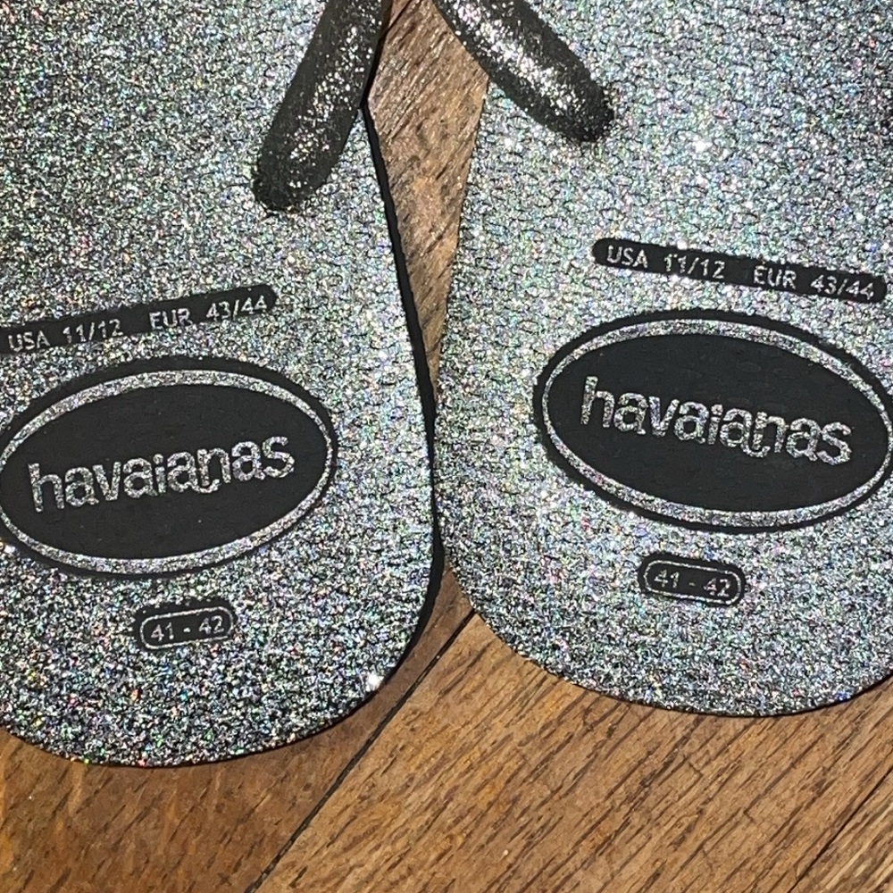 •HAVIANAS•NWT SLIM GLOSS FLIP FLOP SANDAL BLACK SIZE 41/42 (11-12) - Picture 6 of 6
